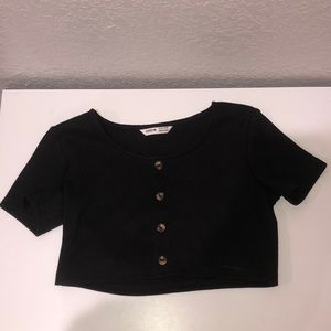 Crop top black for 10 year olds